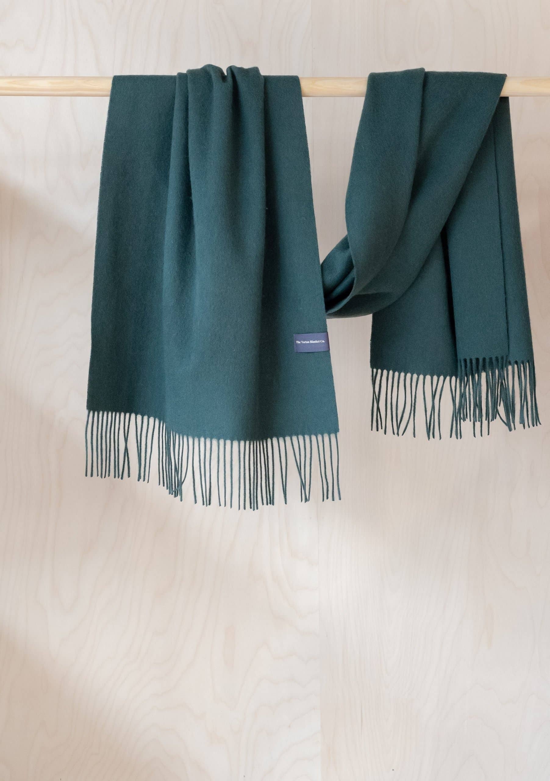Lambswool Oversized Scarf in Forest The Tartan Blanket Co