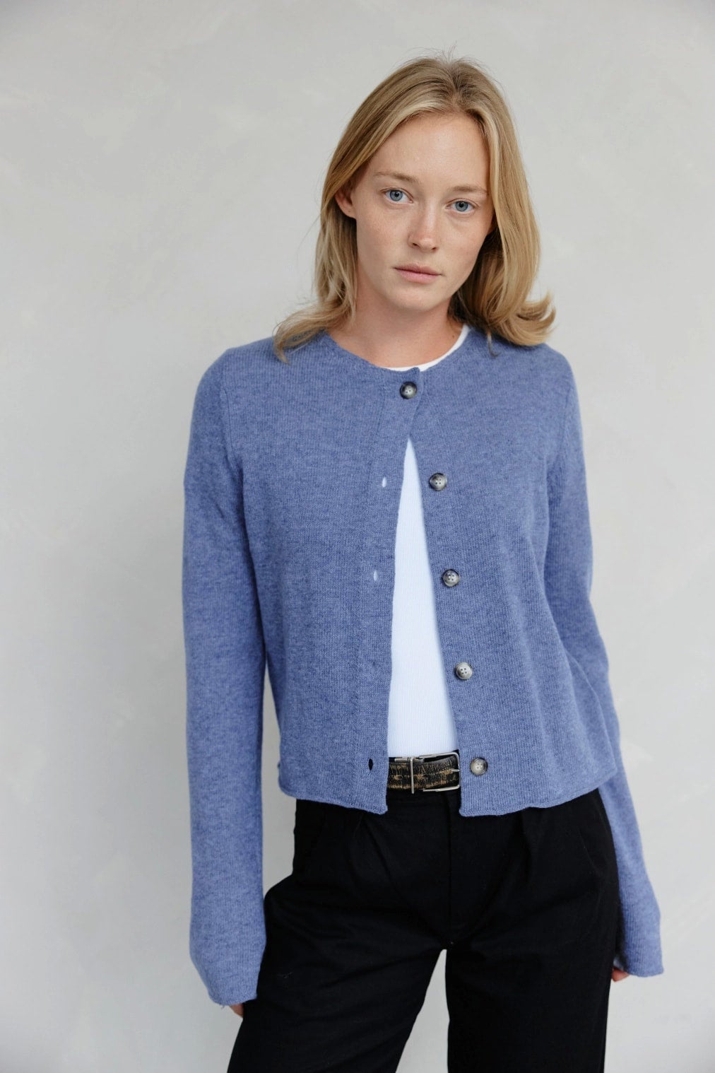 Molo Gianna buttoned chenille cardigan - Blue